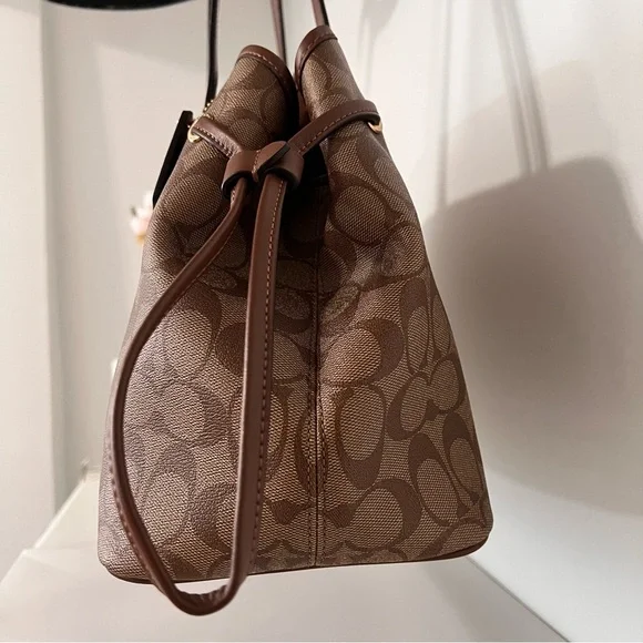 COACH Drawstring Carryall In Signature Canvas - Picture 5 of 15